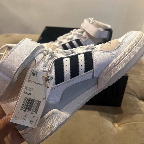 NWT ADIDAS X IVY PARK Forum Mid 'White Mesa' (BLACK PACK) SZ- 8.5 - Picture 11 of 13